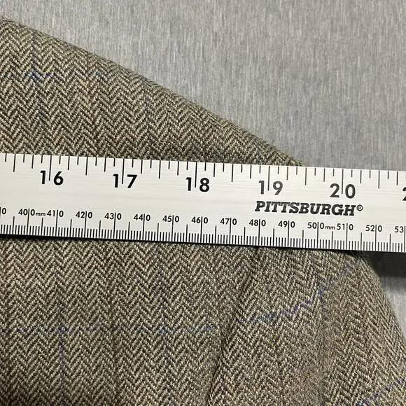 Lauren Ralph‎ Lauren Herringbone Blazer Jacket 42R Brown Sport Coat Suit Preppy